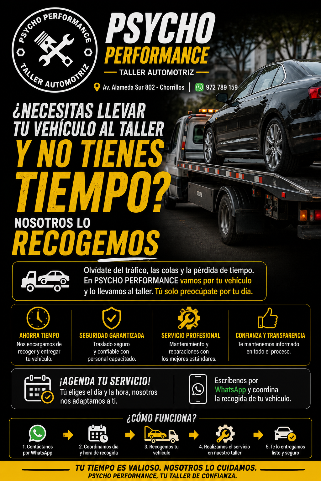 Servicio de recojo de vehículos Psycho Performance